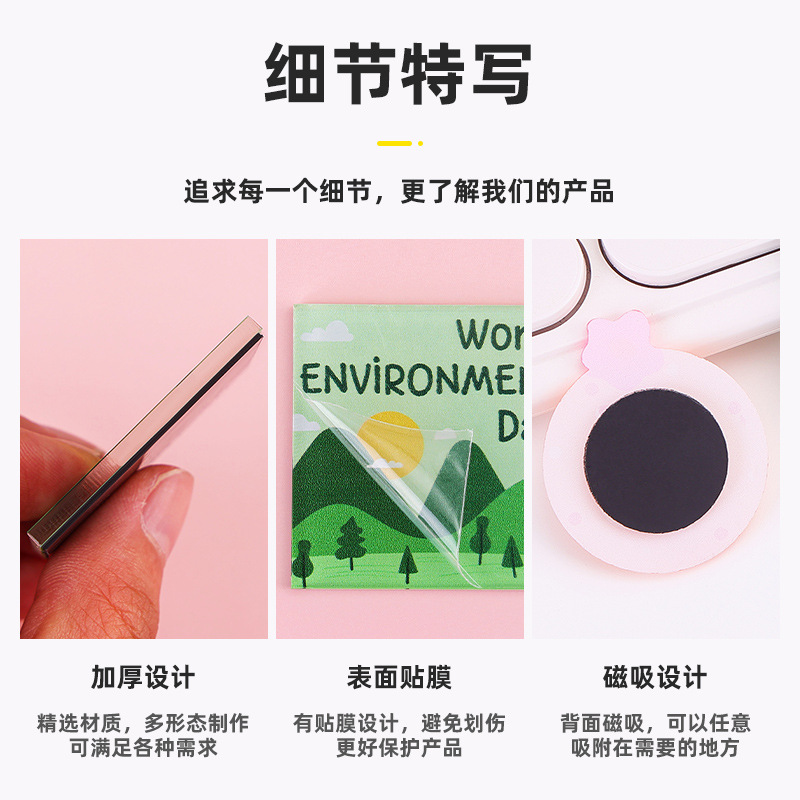 Acrylic Refrigerator Magnets Customized Refrigerator Creative Magnetic Message Stickers Stereo Cultural and Creative Soft Magnetic Refrigerator Magnets Wholesale