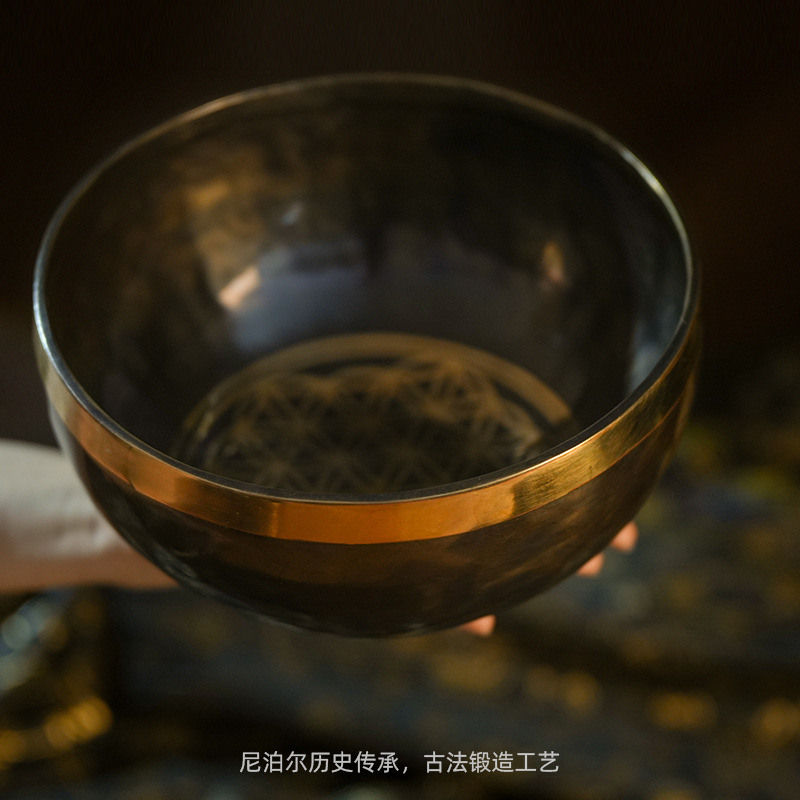 Nepal Sanskrit Pot Handmade Phnom Penh Psalms Pot Yoga Meditation Meditation Buddha Pot Copper Ponts Copper Ponts Direct Supply