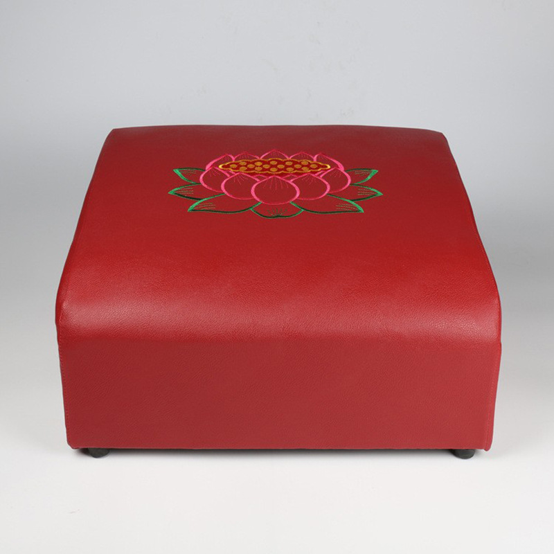 Temple Kneeling Mat Embroidered Buddha Worship Mat Lotus Embroidered Worship Mat Home Wholesale Buddha Hall Kneeling Mat Worship Stool