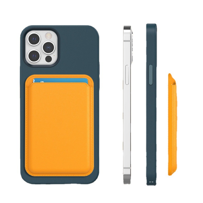 Подходит для Apple, магнитный держатель для iPhone 14, кожаный, Magsafe