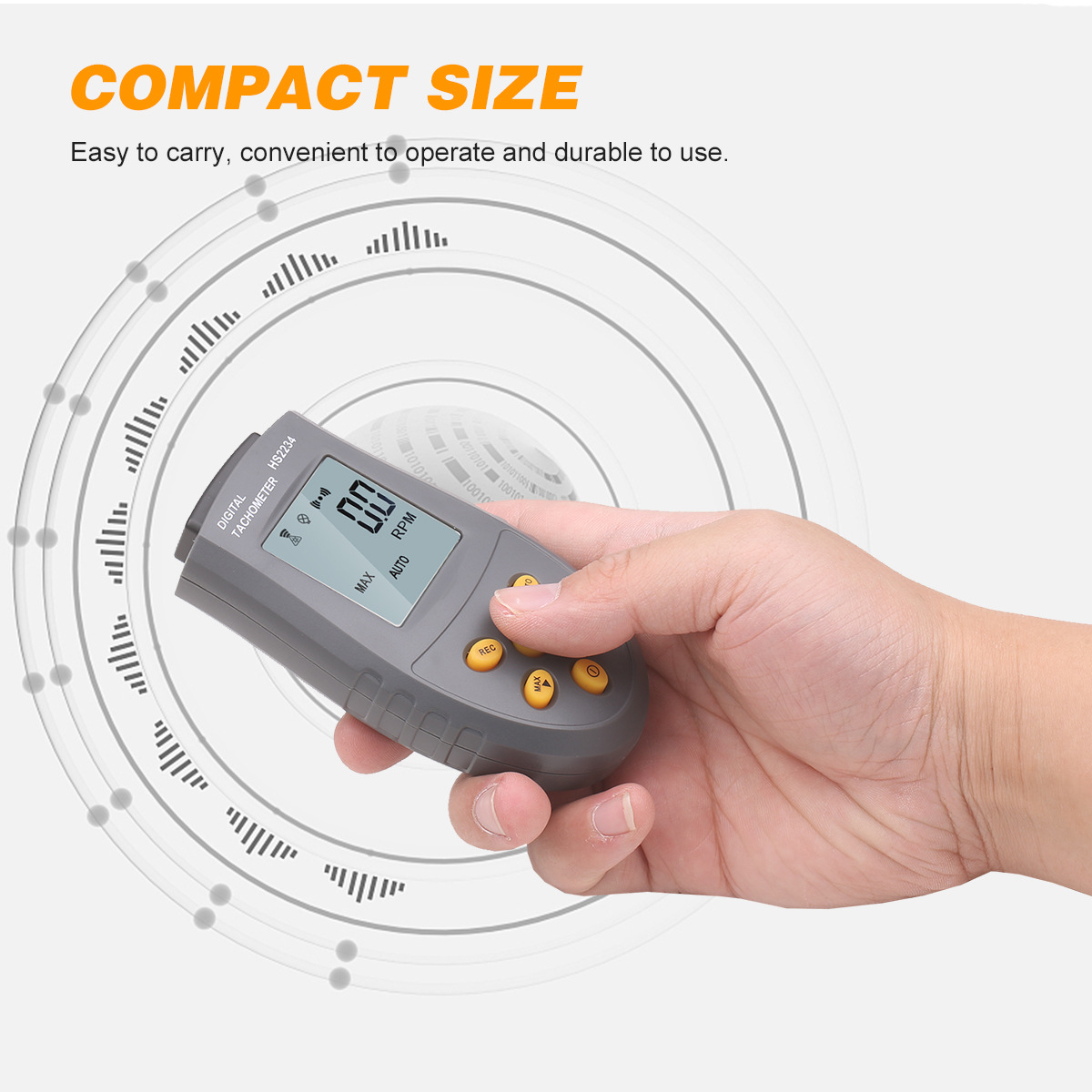 HS2234 digital display tachometer non-contact laser tachometer motor speedometer photoelectric tachometer
