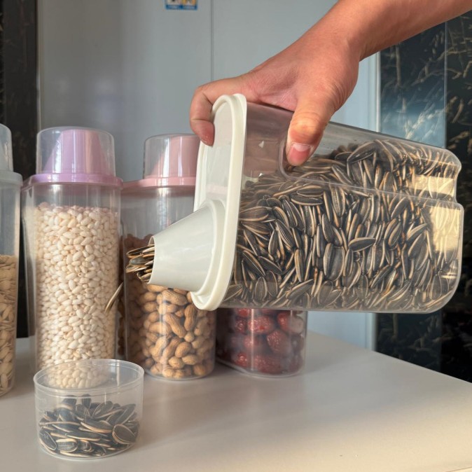 Graduated Sealed Jar Grain Storage Jar Food Storage Box Rice Bucket Food Storage Jar Kitchen