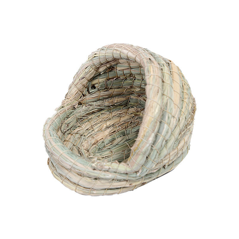Rabbit Grass Nest, Rutin, Chicken, Guinea Pig, Straw Shelter Nest, Chinchilla, Squirrel Breeding Nest, Hand-Woven, Suitable for All Seasons