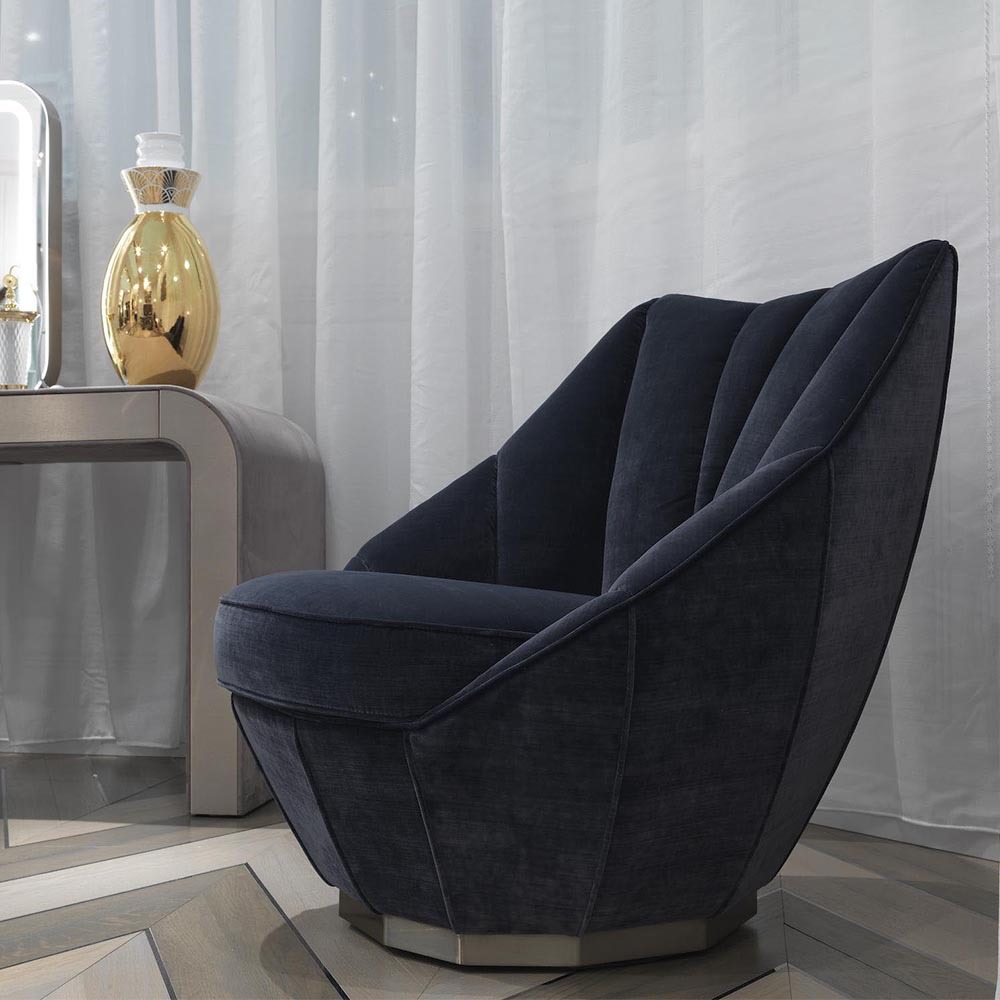 Italian Style Minimalist Light Luxury Fabric Single Sofa Chair Living Room Leisure Chair Modern Minimalist Bedroom Balcony Sofa Chair