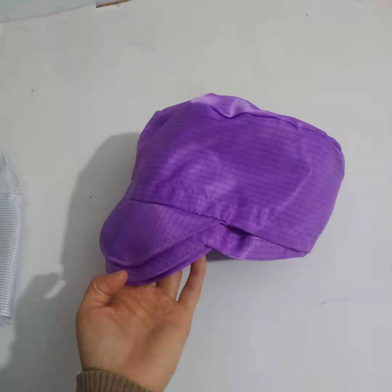 Anti-Static Mesh Cap Purple White Blue Mesh Cap Static Cap Dust-Free Cap