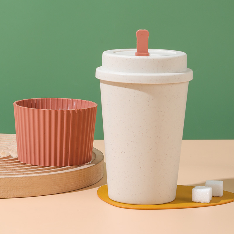 450ml Internet Celebrity Creative Coffee Cup High-Looking Student Plastic Cup Coke Milk Tea Cup Portable Water Cup for Women