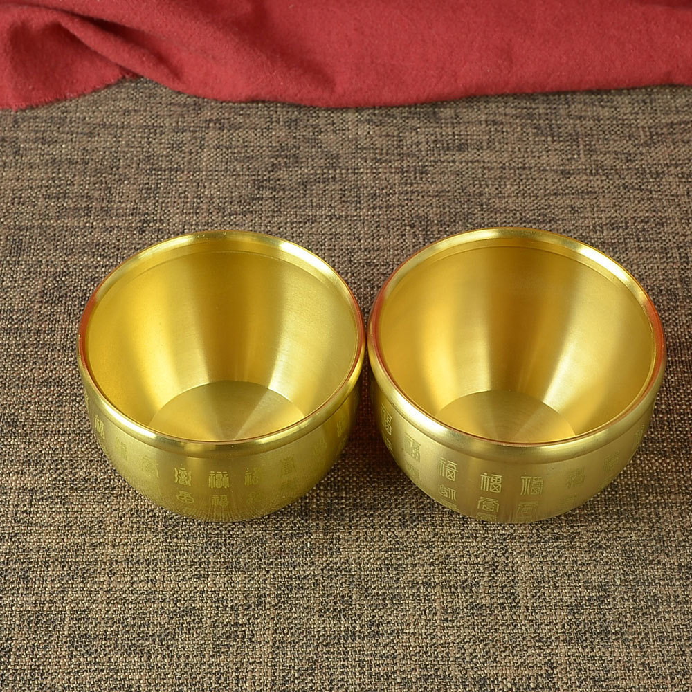 Pure Brass rice pot Baifu pot cornucopia desktop small ornaments ashtray study decorations Yiwu factory wholesale