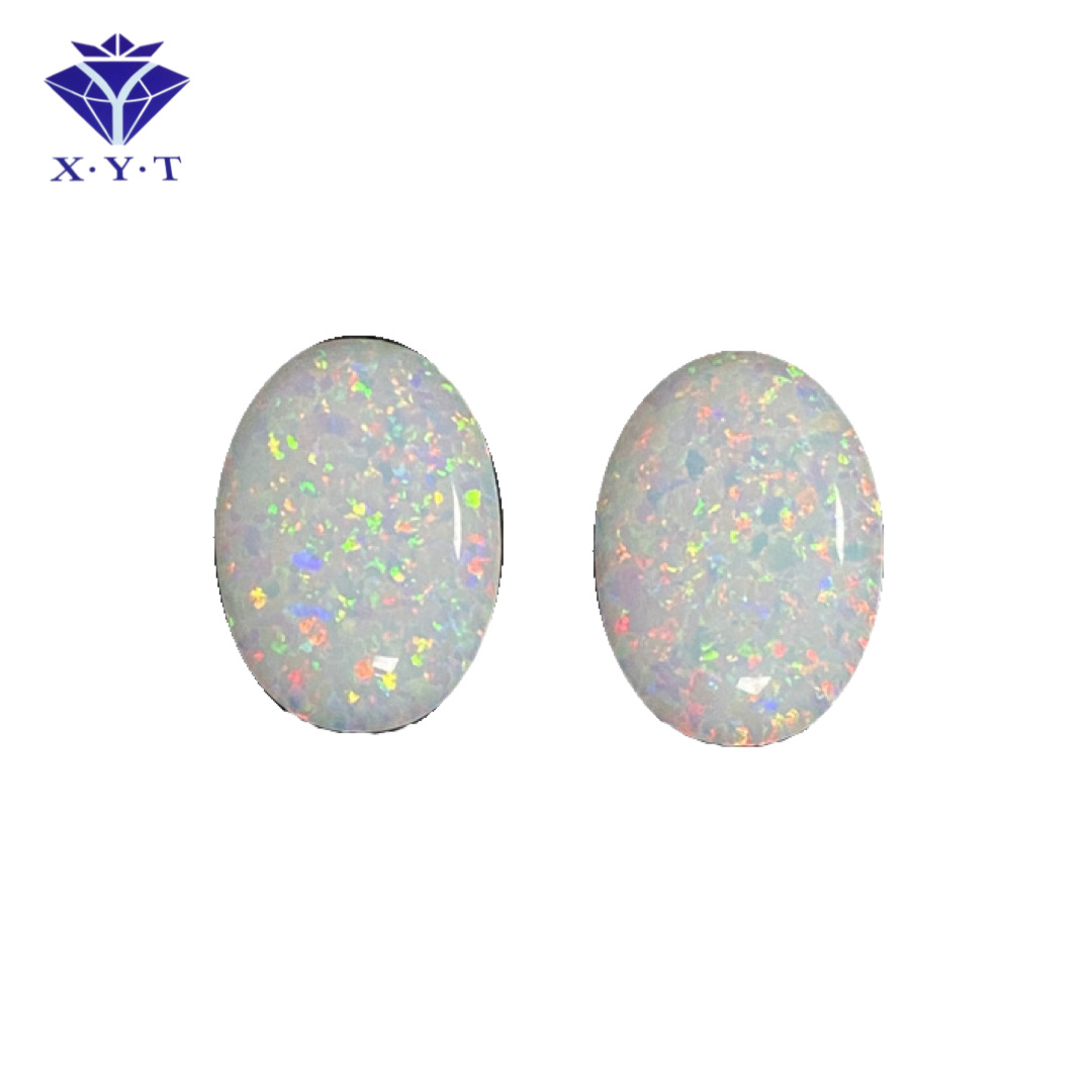 Синтетический опал, плоское дно, полукруглый, овальный, искусственный опал, необработанный камень