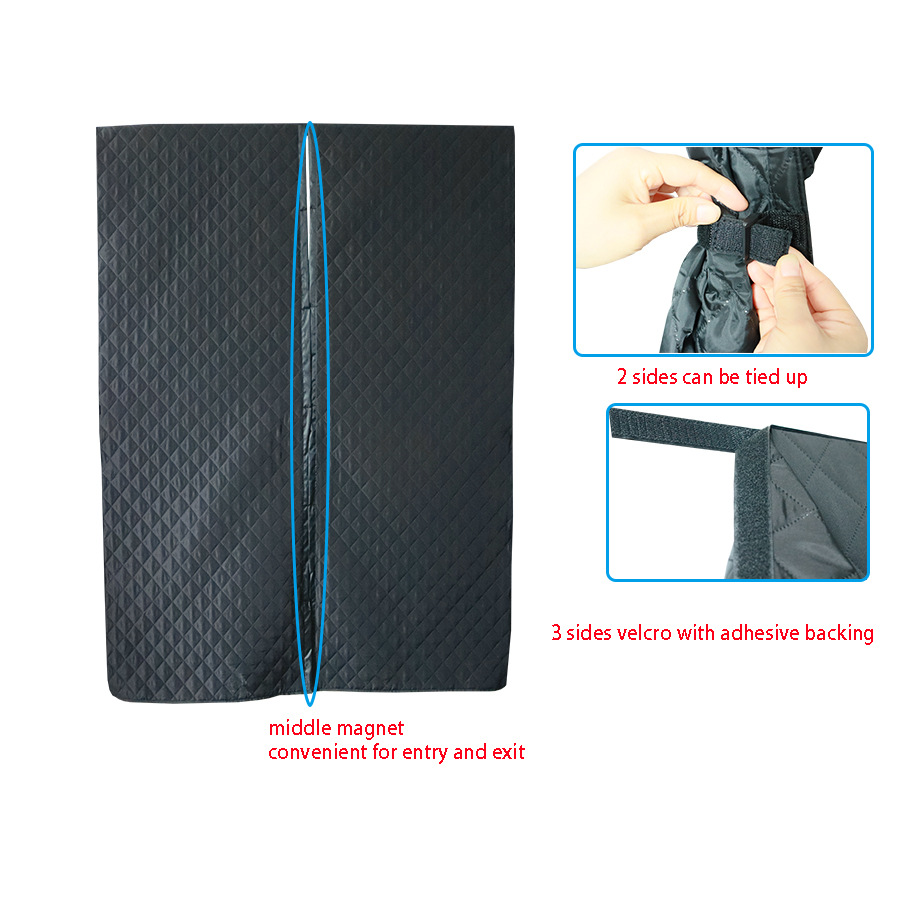 Quilted Cotton Pongee Rv Door Curtain Autumn and Winter Rv Windproof and Thermal Insulation Door Curtain Universal for Rvs and Campers