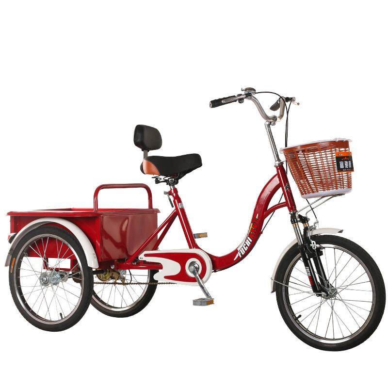 Tricycle stall new middle-aged and elderly pedal elderly light small tricycle pedal cargo rickshaw