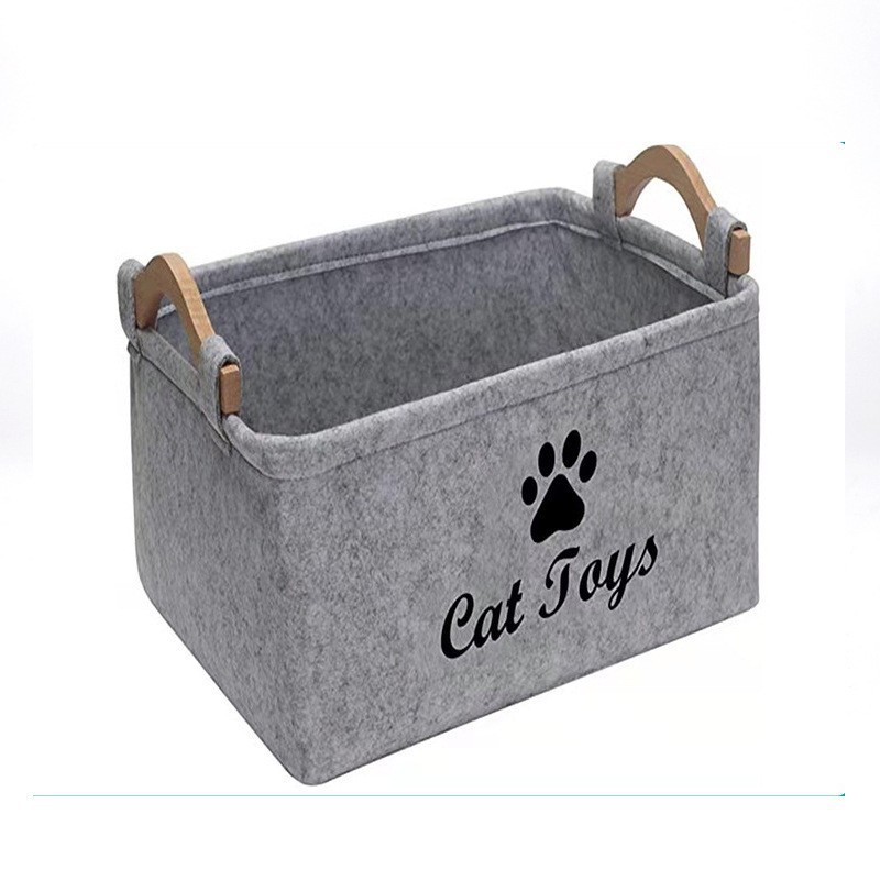 Manufacturer Wholesale Dog Toys Felt Storage Box Home Storage Basket Snacks Sundries Dirty Clothes Storage Bag Storage Basket