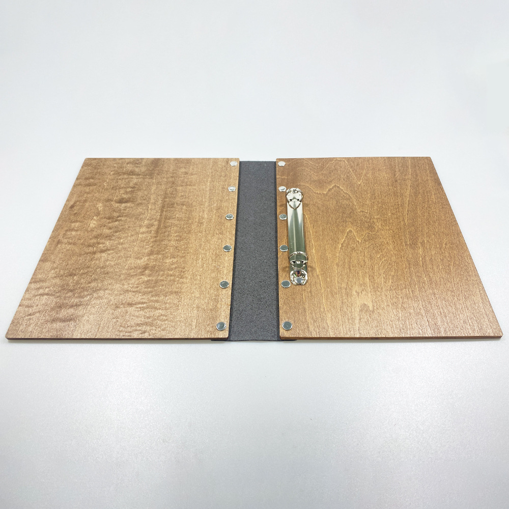 2026 New Wooden M5 Loose-Leaf Notebook with Retro Literary Design, Refillable Planner, Business Office Creative Gift