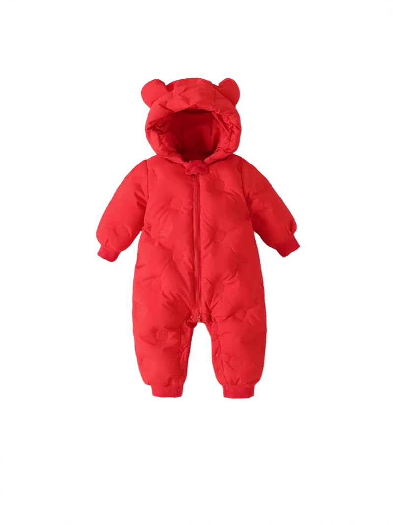 Baby New Jumpsuit 2025 Boys Winter Thickeneded Baby down Jacket Warm Crawler Suit for Going Out Girls