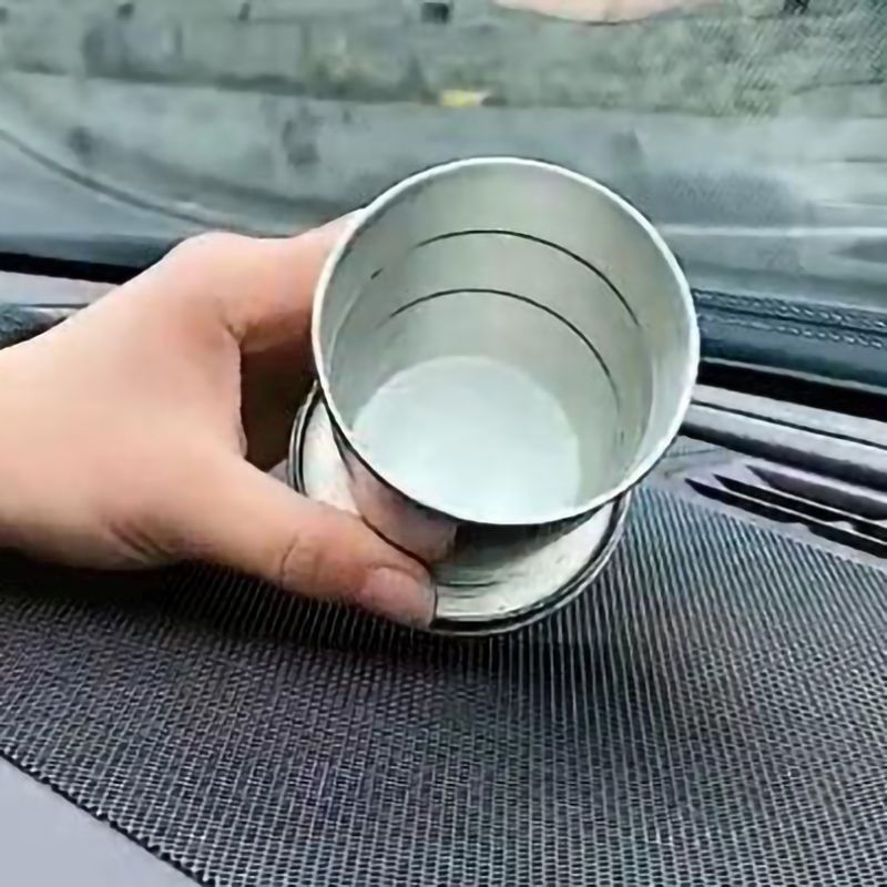 Creative Retractable Outdoor Travel Water Cup Portable 304 Stainless Steel Foldableing Compressed Water Cup Home Suizhao