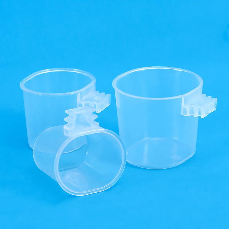 Small round bowl bird food bowl embroidered eye Jade Bird flying bird transparent food box bird cage bird trough bird food pot bird utensils