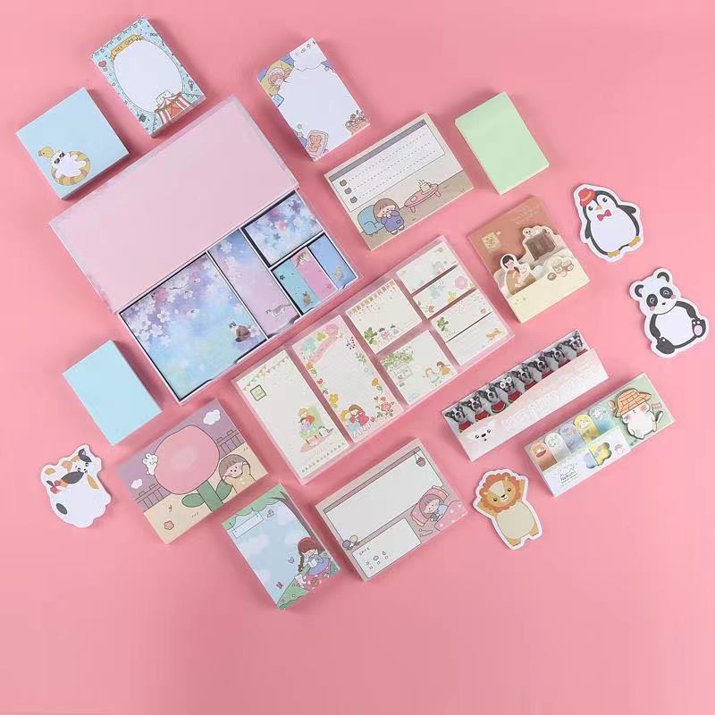 Manufacturer Wholesale Cute Creative Sticky Notes Student Colorful Note Pad Cartoon Special-Shaped N-Time Stickers Customization