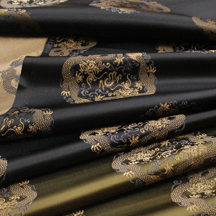 Chinese Style Tang Suit Children's Coat Dragon Robe Mongolian Robe Stage Decoration Handmade Jacquard Brocade Silk Fabric