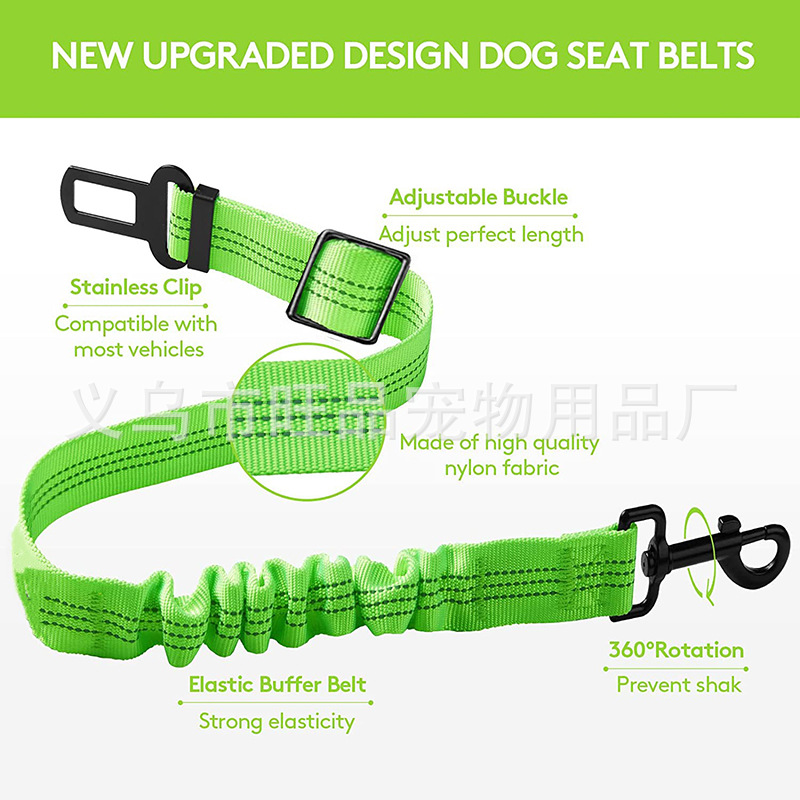 Pet Car Safety Belt Dog Car Safety Buckle High Strength Elastic Telescopic Luminous Car Pet Safety Belt