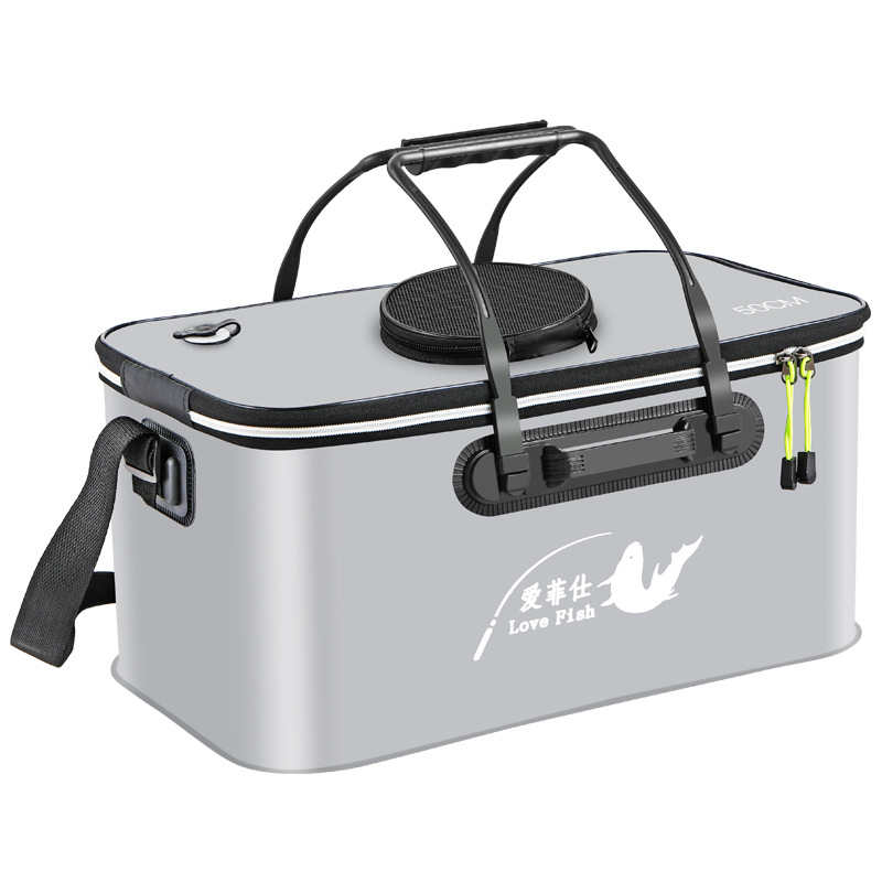 Fish bucket folding fish bucket thickened eva live fish bucket multifunctional fishing box fish protection bucket source manufacturers wholesale