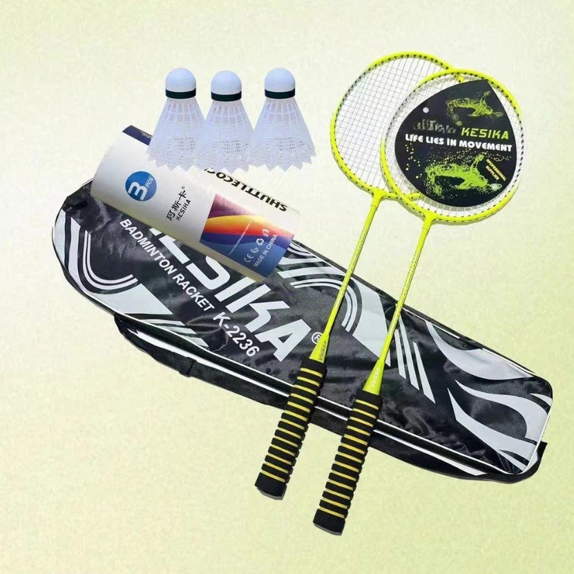 Coska K2236 Fluorescent Paint Amateur Primary Straight Split Badminton Racket Set Gives Original 3 Balls