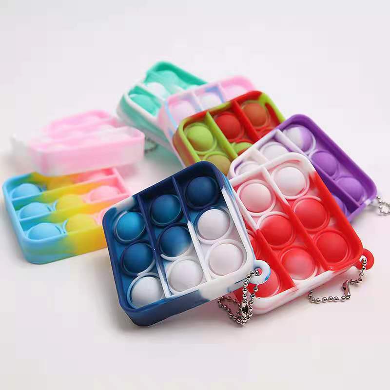 Популярная силиконовая ключница, противогрызун, пузырьковая музыка, ключница для снятия стресса