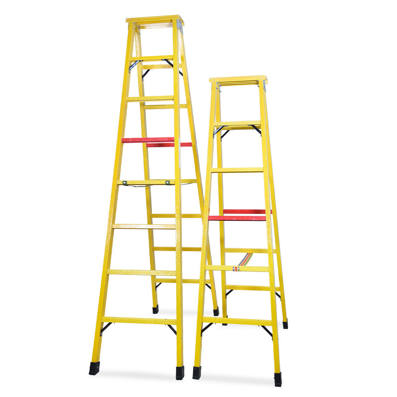 Manufacturer Wholesale Insulated Ladder Fiberglass Insulated Herringbone Ladder Electrician Power Special Insulated Single Ladder Insulated Straight Ladder