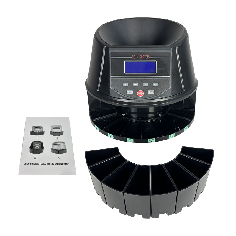9004 LCD screen coin sorter multinational coin counting machine money sorting machine counting machine Total amount