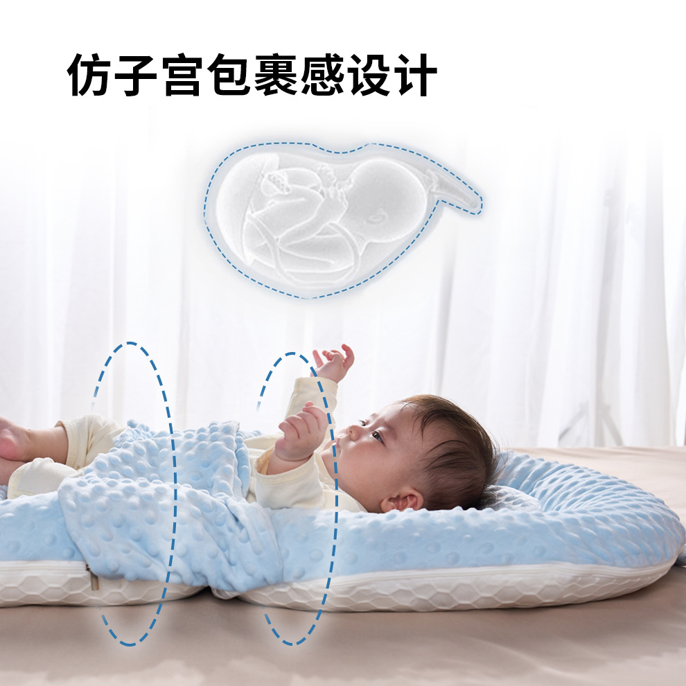 Baby Bed Movable Foldable Multifunctional Baby Newborn Infant Special Anti-pressure Ridge Portable Artifact