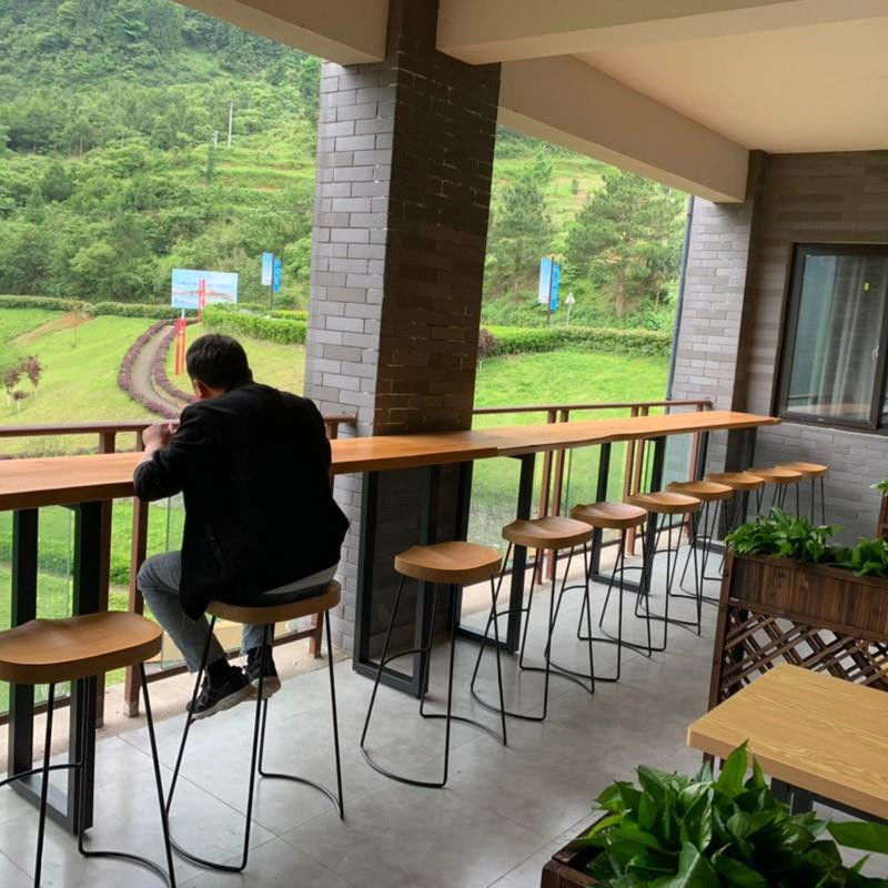 Designer Solid Wood Bar High Table Dining Table Coffee Bar Home Table Milk Tea Snack Bar Simple Long Table