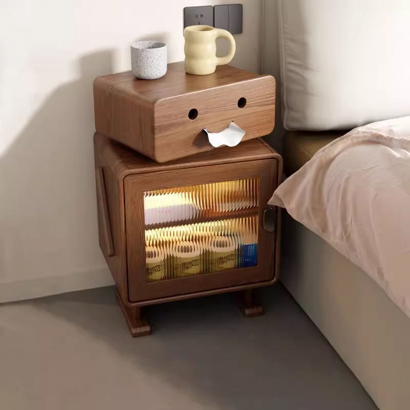 Прикроватная тумбочка в виде робота, популярная в интернете, массивное дерево, детская прикроватная тумбочка, шкаф для хранения в гостиной