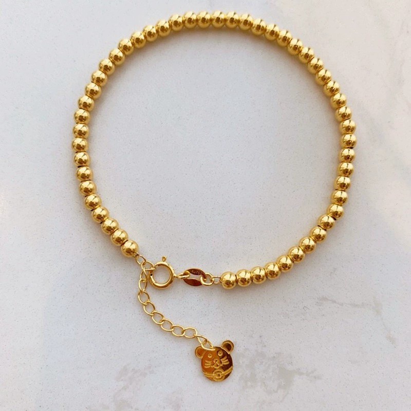 Genuine 18K Gold Spacer Beads Passepartout Gold Beads Au750 Gold Beads Light Beads Gold Beans K Gold Accessories Wholesale