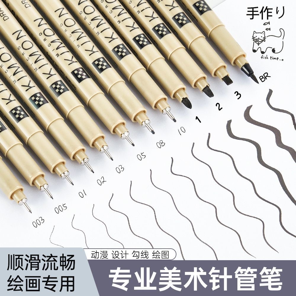 Специальная ручка для инженерного рисования, водонепроницаемая, быстрая сушка, игольчатая ручка, мультяшный дизайн
