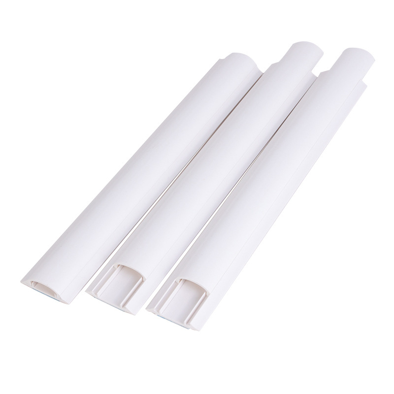 PVC cable duct open-mounted No. 2 No. 3 No. 5 arc cable duct thickened pressure-resistant white plastic cable duct with adhesive
