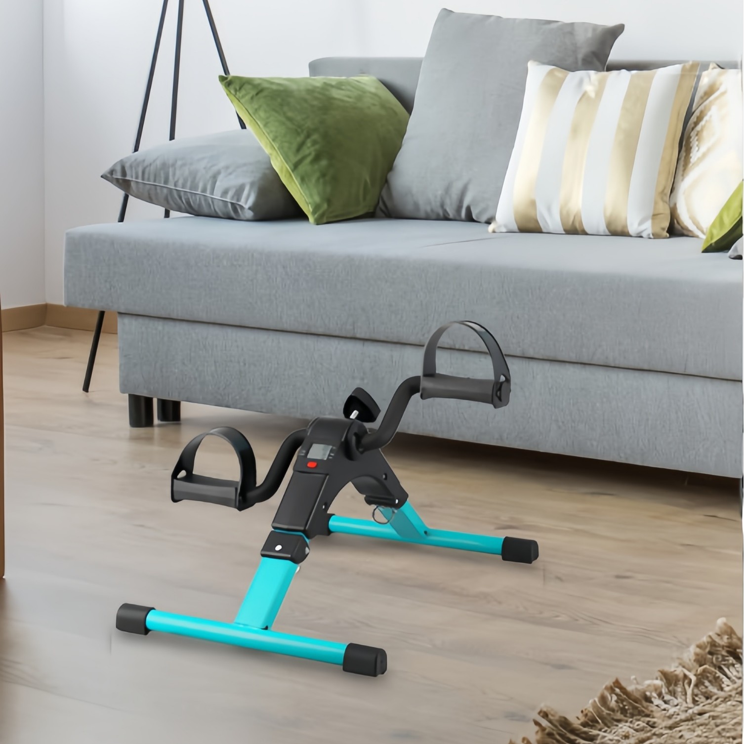 Mini Indoor Bicycle for Elderly Stroke and Hemiplegia Rehabilitation Training, Foldable Exercise Bike for Leg Training