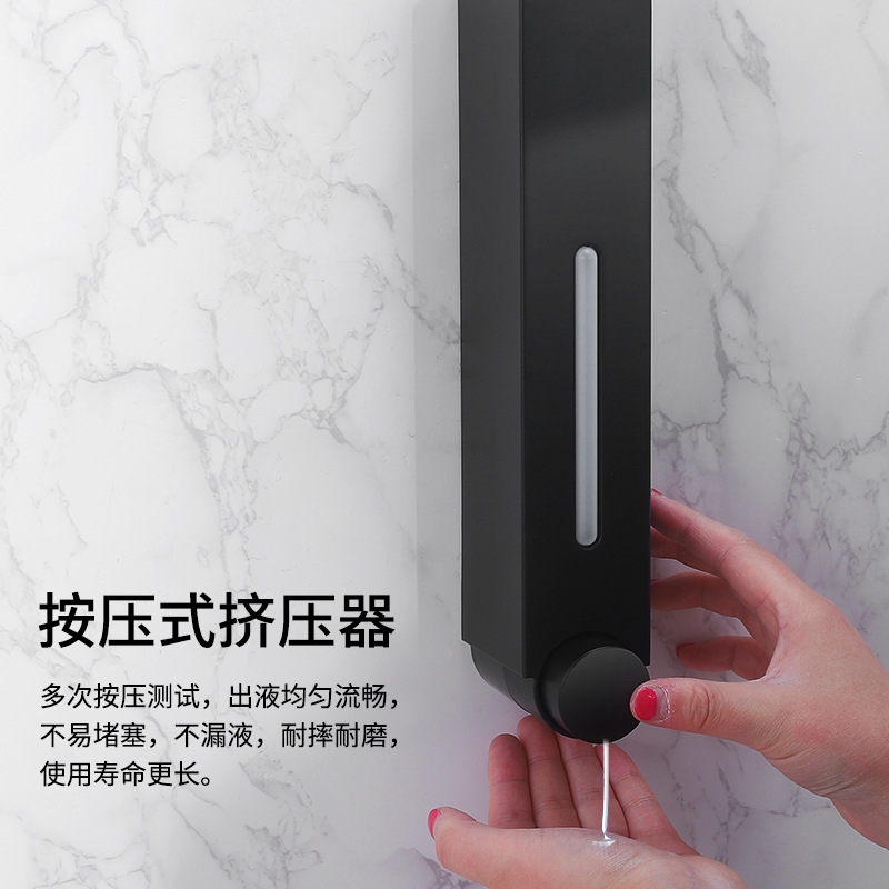 Manufacturer Wholesale Wall-Mounted Soap Dispenser for Hotels and Guesthouses, Large-Capacity Manual Press Soap Dispenser for Home Use