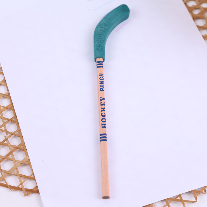 Hockey rubber pencil creative shape rubber pencil combination