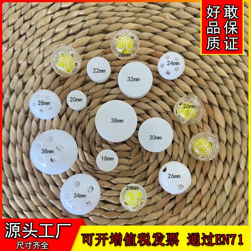 Spot Plastic Flat Box Bell Toy Built-In Sound Accessories Plastic Bell Handmade DIY Ragdoll Toy Bell