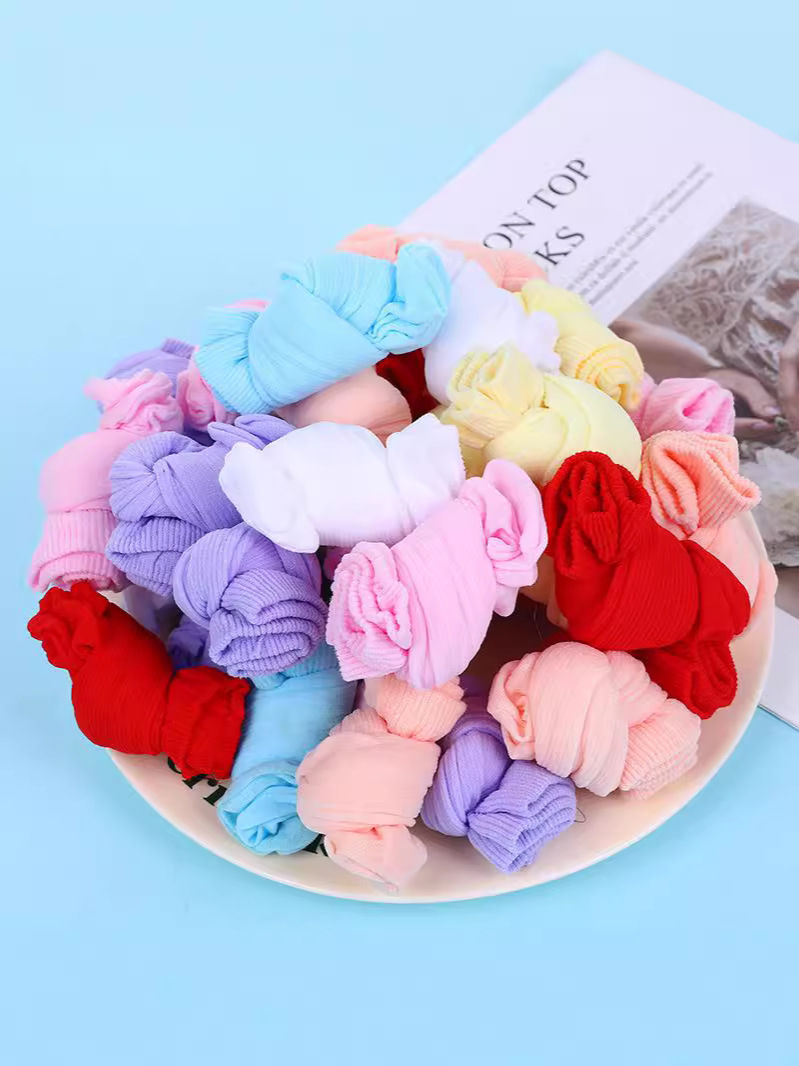 Children's candy socks boys and girls baby children spring and summer color disposable short stockings playground thin children's socks