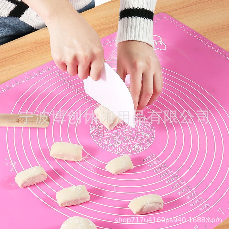 Kitchen Silicone Kneading Mat Baking Silicone Mat Food Grade Thickened Scale Heat Insulation Chopping Board and Noodle Cooking Spot