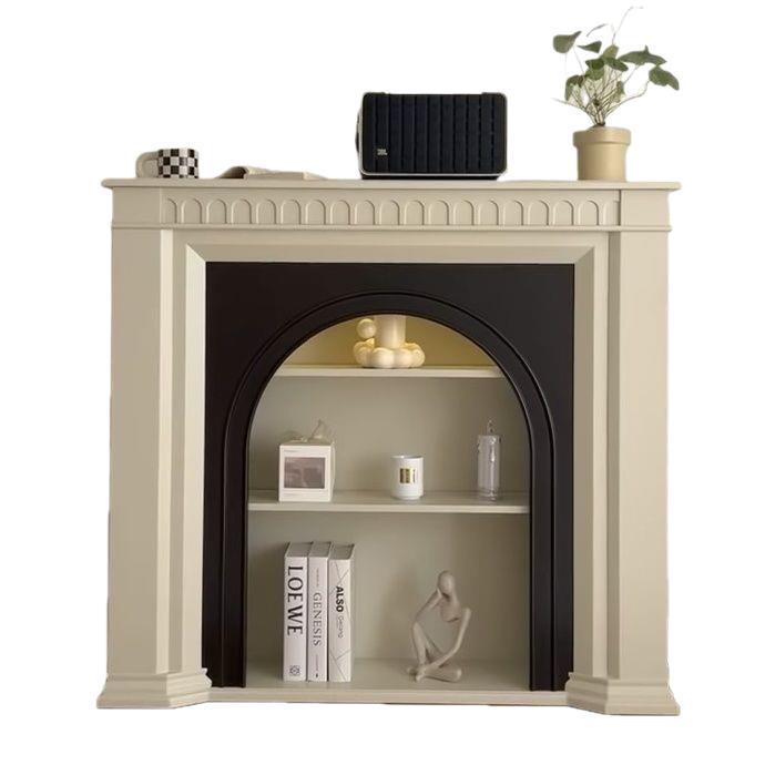 French Cream Fireplace American-Style Entrance Hall Ornaments European-Style Living Room Fireplace Rack Internet Celebrity B&B Simple Decorative Cabinet