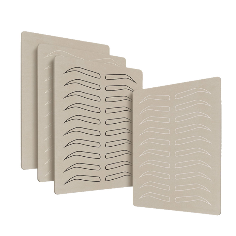 Color-Free Practice Skin Silicone Tattoo Practice Skin Tearable Marking Skin Line Wild Eyebrow Rubber Practice Skin