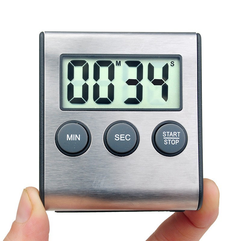 Foreign trade cross-border electronic kitchen timer timer stainless steel reminder student timer Amazon