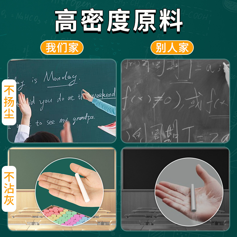 Teacher Writing Tools White Chalk 100 Colorful Dust-Free Chalk Factory Direct Sales Office Teaching
