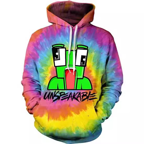 2025 Cross-Border New Style Colorful 3D Digital Printing Sweatshirt Hoodie Kidsren's Cosplay Clothing Factory Direct Sale