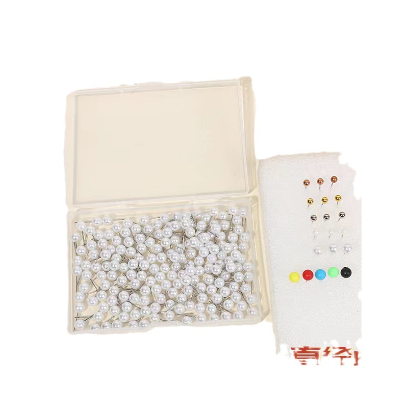 Factory cross-border 10mm Pearl needle Pearl White Earth needle ball needle big head Pearl needle cork board pin