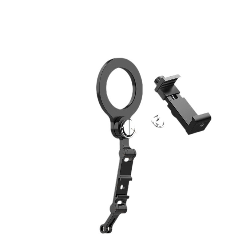 Wholesale magnetic mobile phone clip hanging neck bracket universal mobile phone clip horizontal and vertical can shoot cold boots adjustable live self-shooting