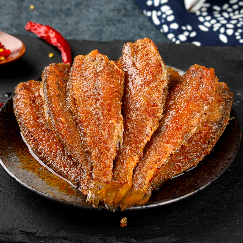 Spicy/Spiced yellow croaker canned 100g TikTok fast hand live broadcast with goods first-hand supply manufacturer