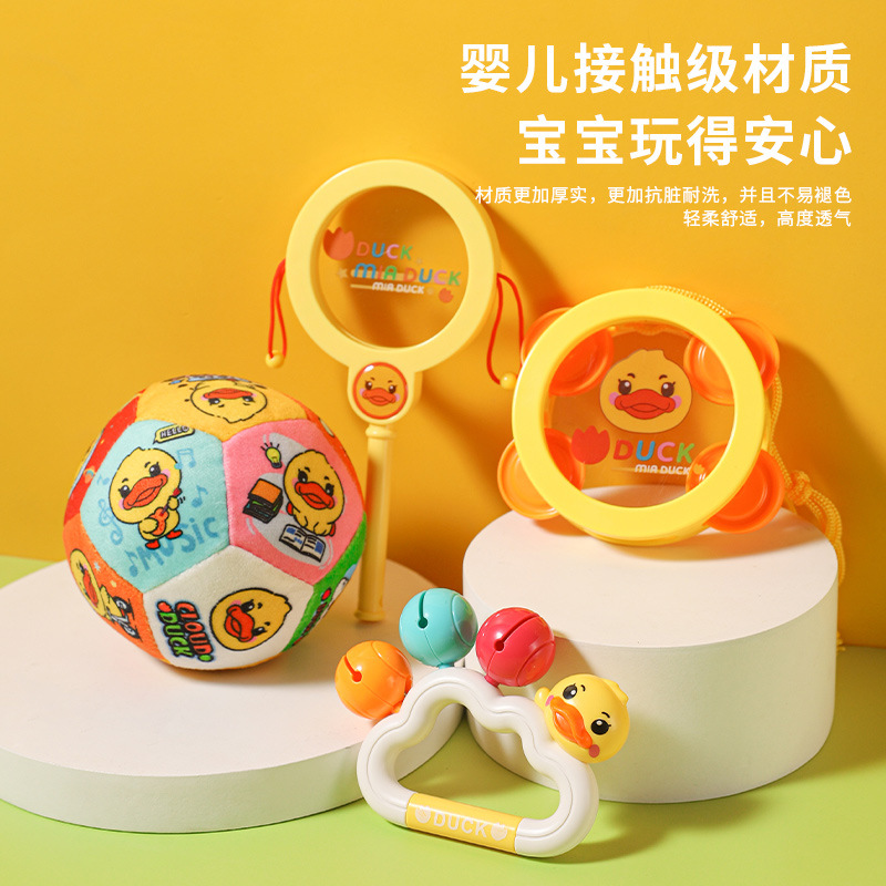 Rattle newborn baby toys 0 to 3 months old 1 educational early education 3 6 baby head grip training sand hammer