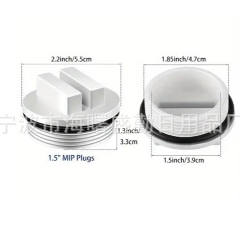 Swimming Pool Cleaning Equipment Spray Nozzle Return Pipe Plug Pool Filter Drain Plug 1.5inch Corrosion-Resistant Design