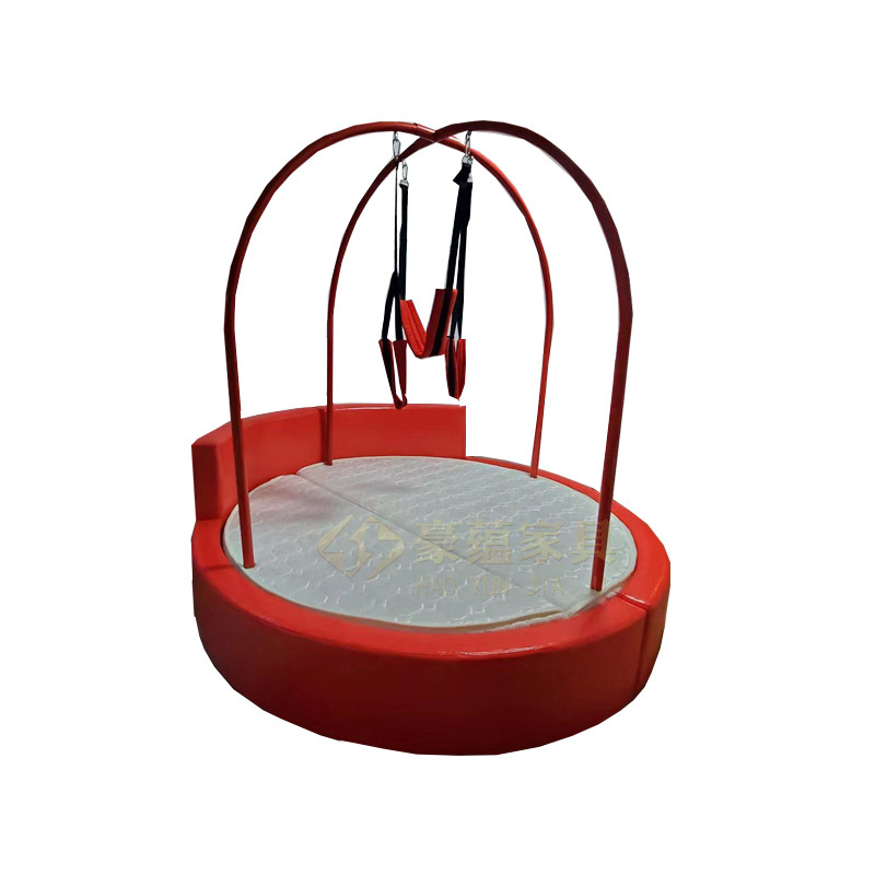 Theme Hotel Fun Round Bed Club Service Massage Bed Swing Red Bed Homestay Smart Electric Bed Apartment Leather Bed